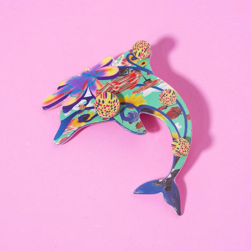 Medium Green Ripple Hair Clip