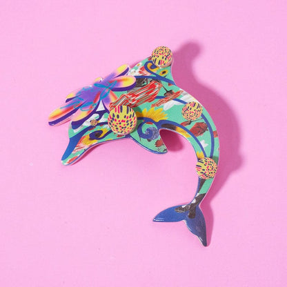 Medium Green Ripple Hair Clip