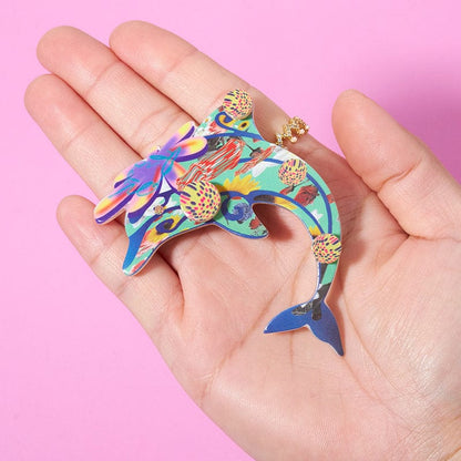 Medium Green Ripple Hair Clip