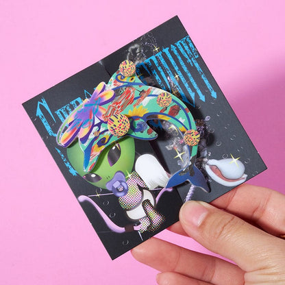 Medium Green Ripple Hair Clip