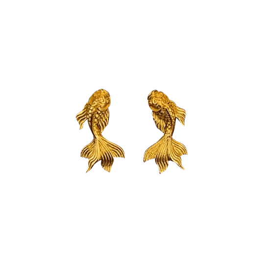 Golden Goldfish Earrings