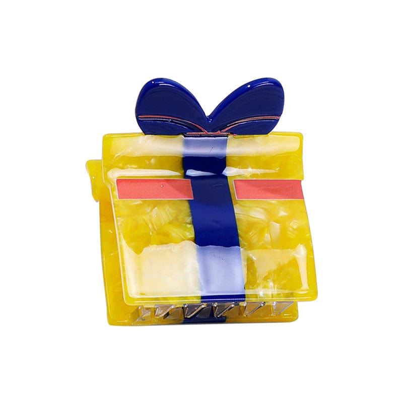 Mini Yellow Gift Box Hairpin