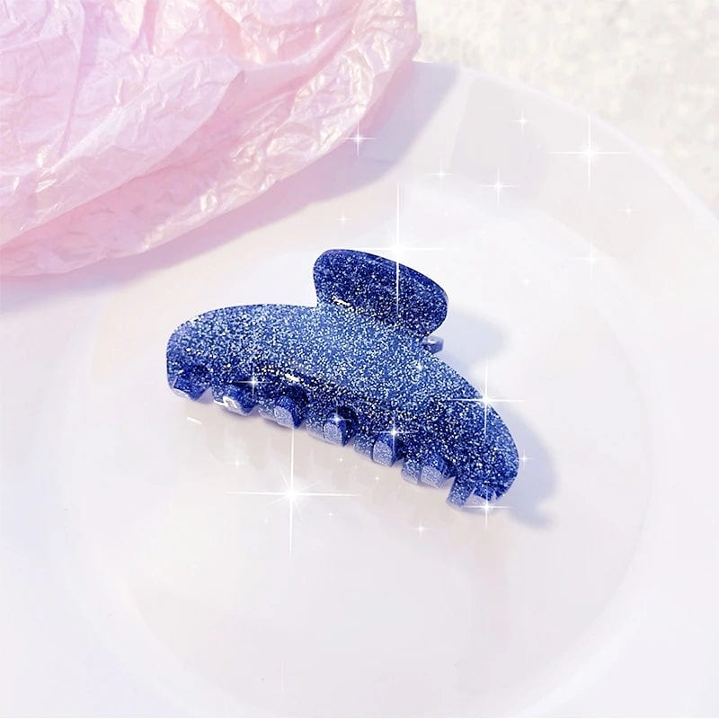Blue Glitter Claw Clip