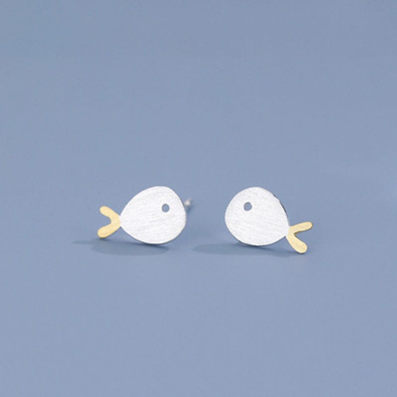 Sterling Silver Little FIsh Earrings丨Lemonschunks