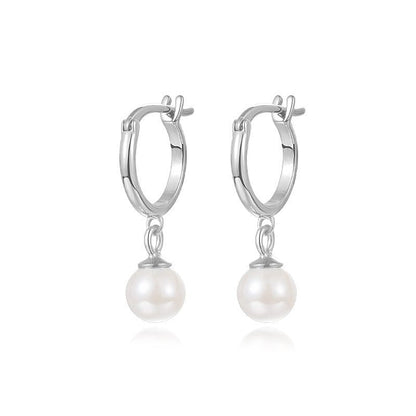 S925 Sterling Silver Light Luxury Ball Bead Earrings Series Women's Retro