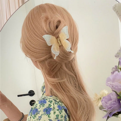 Yellow Butterfly Hair Claw Clip
