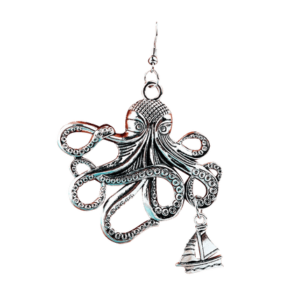 Metallic Octopus Earrings