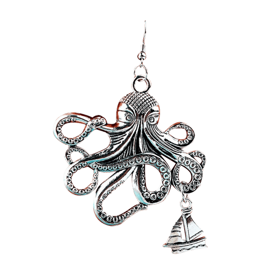 Metallic Octopus Earrings