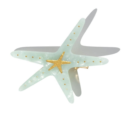 Stylish Green Starfish Ocean Series Hair Clip