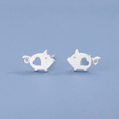 Sterling Silver Piggy Earrings丨Lemonschunks