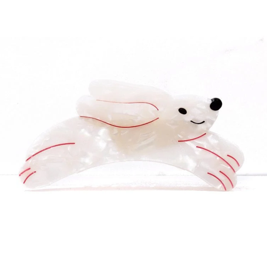 Delightful Running Bunny Rabbit Hair Claw