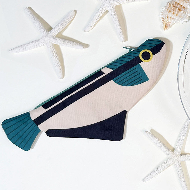 Fish Pencil Case & Zipper Pouch Keychain Bag