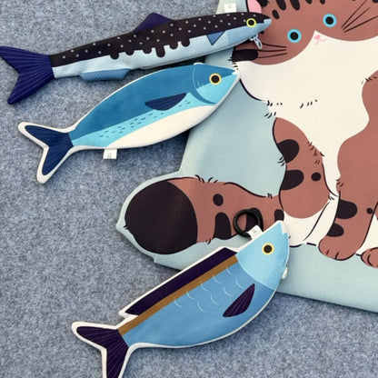 Fish Pencil Case & Zipper Pouch Keychain Bag