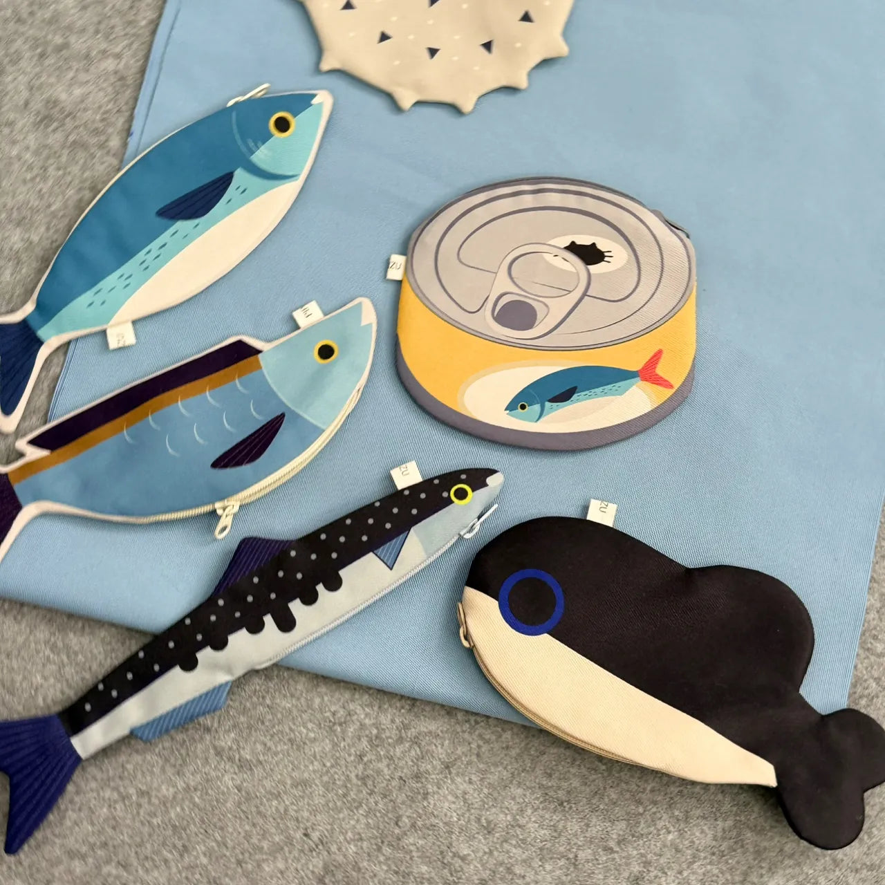 Fish Pencil Case & Zipper Pouch Keychain Bag