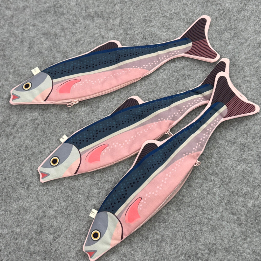 Fish Pencil Case & Zipper Pouch Keychain Bag