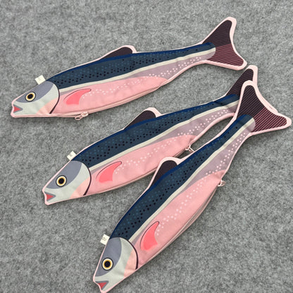 Fish Pencil Case & Zipper Pouch Keychain Bag