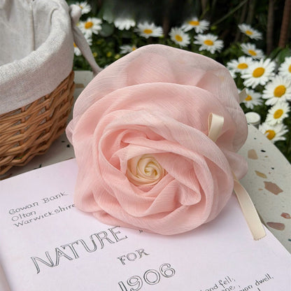French 3D Rose Mesh Hair Claw