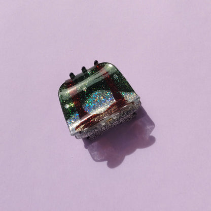 Tiny Mini Green Gift Box Hair Claw