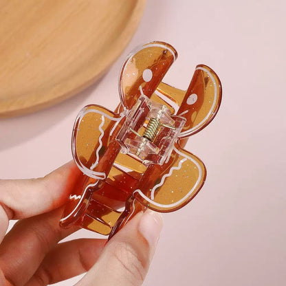 Caramel Gingerbread Man Hair Claw
