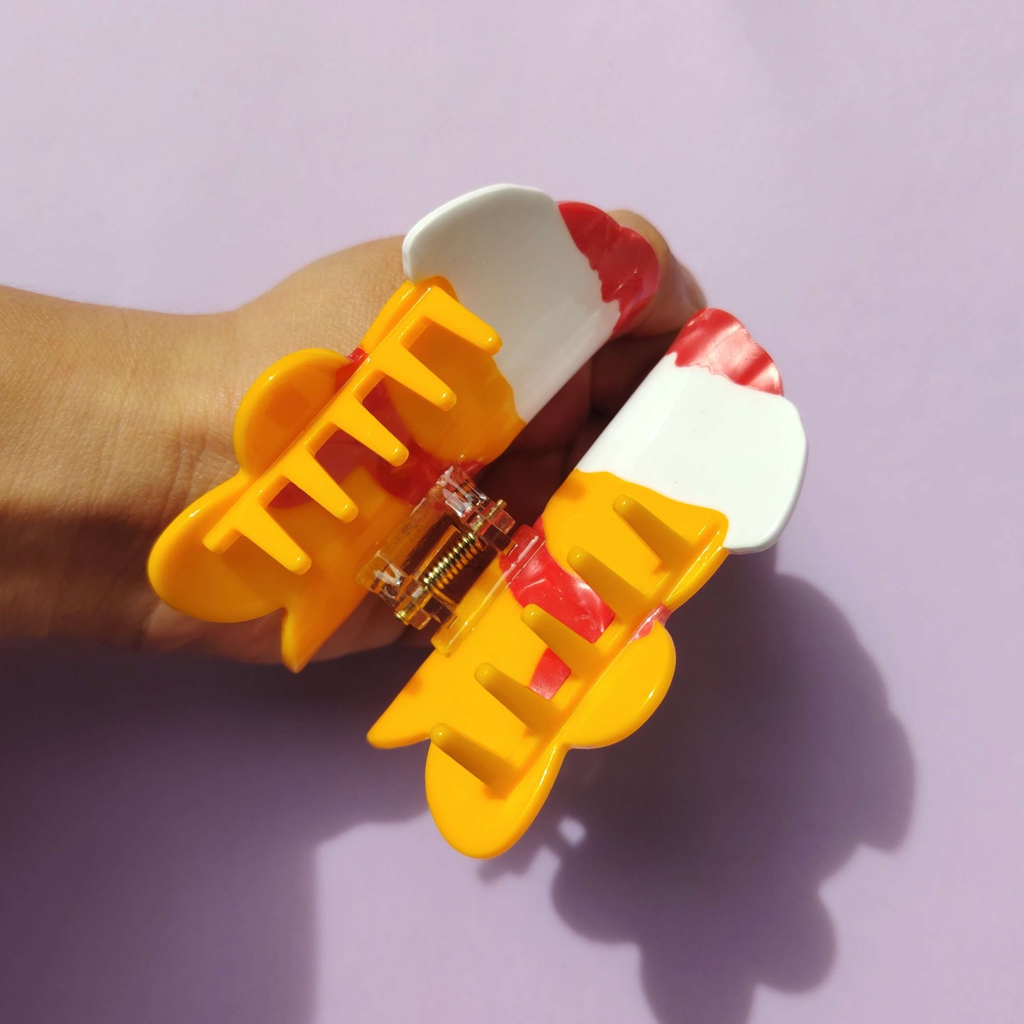 Joyful Medium Christmas Hat Gingerbread Man Hair Claw