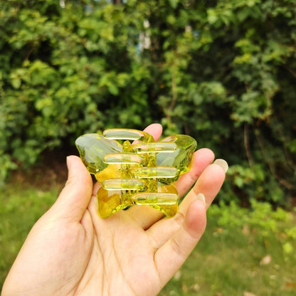 Transparent Diamond  Green Mother & Baby Butterfly Hair Claw Clips Set