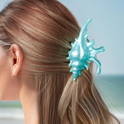 3D Printed Green Conch Hair Claw丨Lemonschunks
