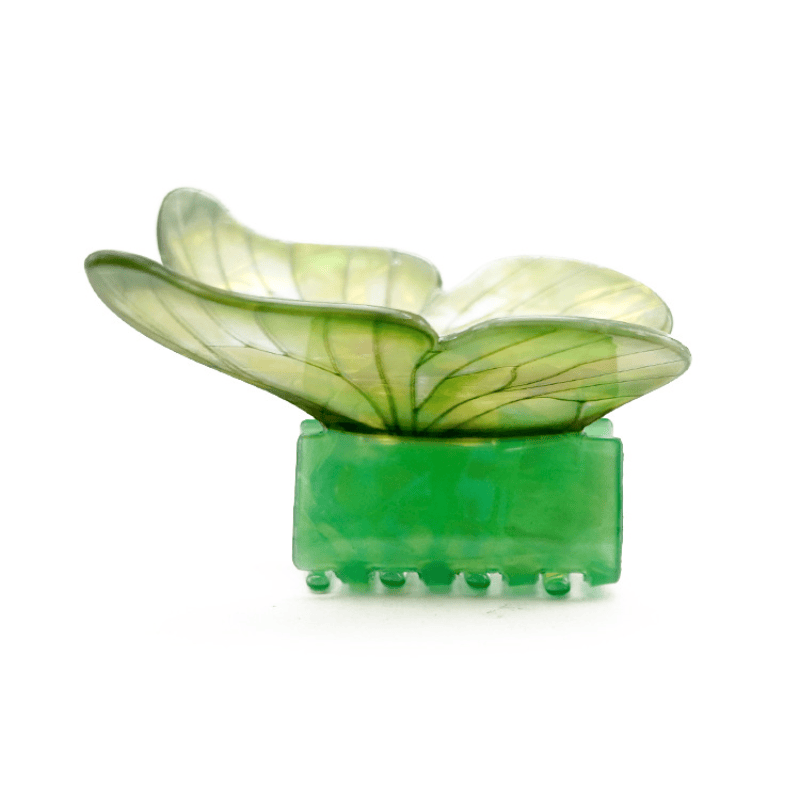 Green Sea Ice Crystal Butterfly Hair Claw