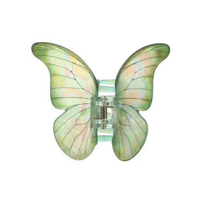 Green Sea Ice Crystal Butterfly Hair Claw