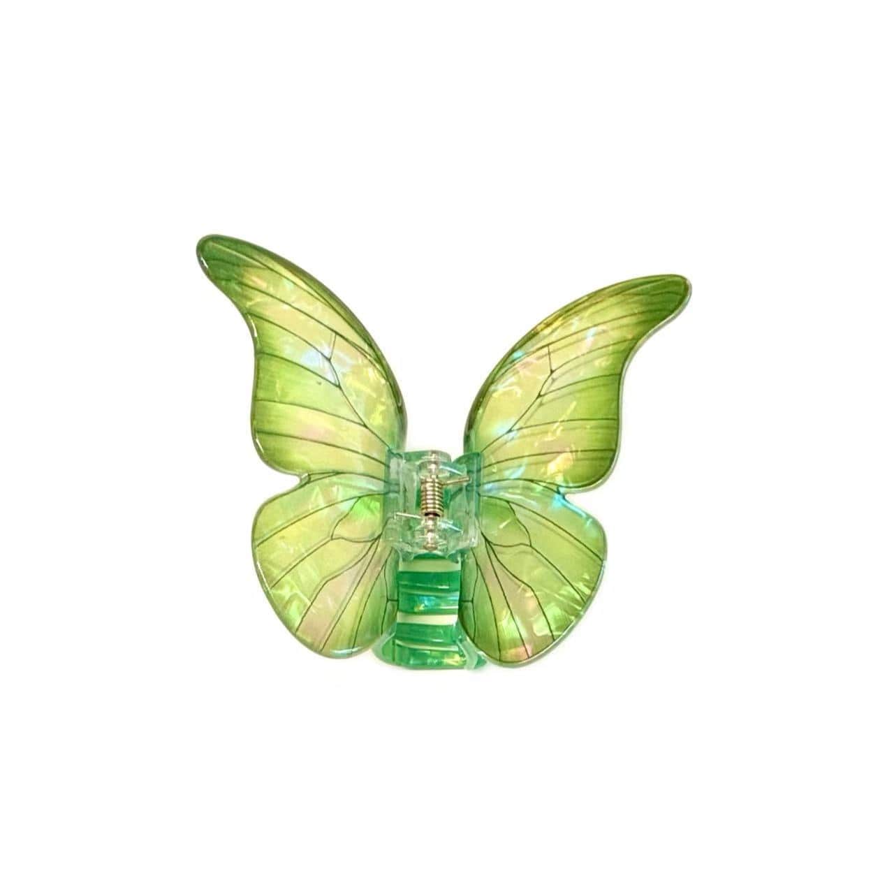 Green Sea Ice Crystal Butterfly Hair Claw