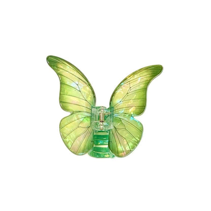 Green Sea Ice Crystal Butterfly Hair Claw