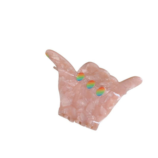 Small Pink 666 Hair Claw
