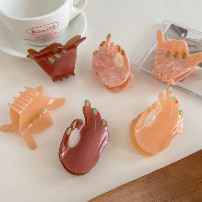 Small Yellow 666 Hair Claw