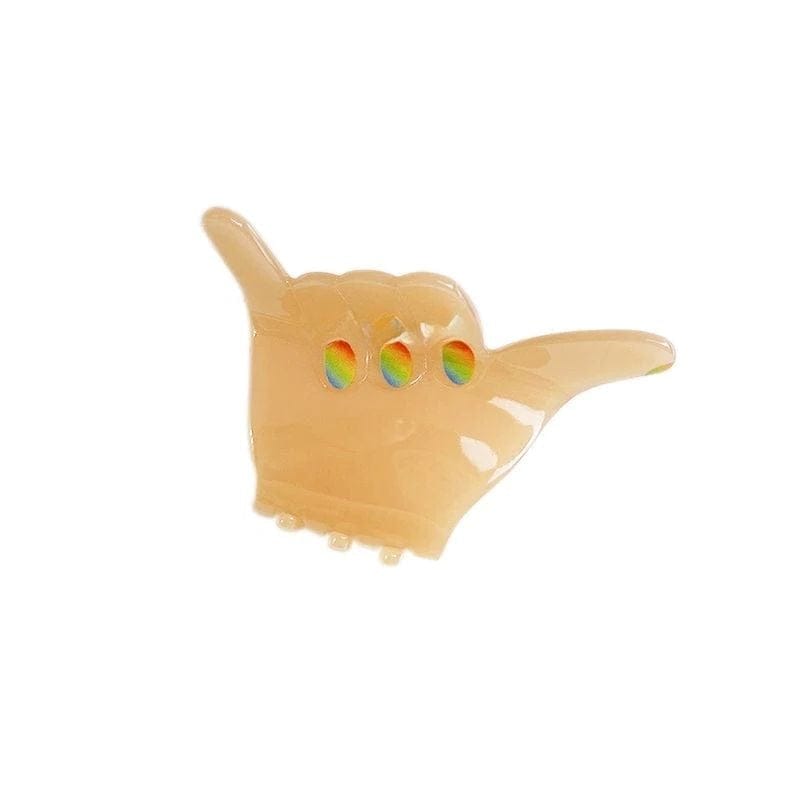 Small Yellow 666 Hair Claw