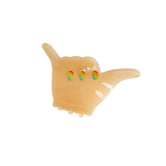 Small Yellow 666 Hair Claw