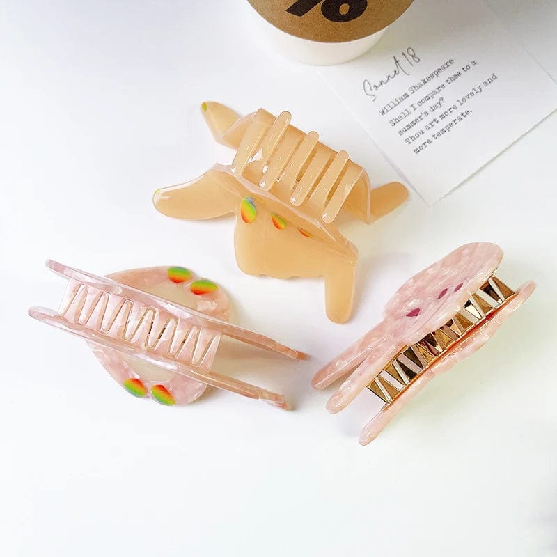 Small Yellow 666 Hair Claw