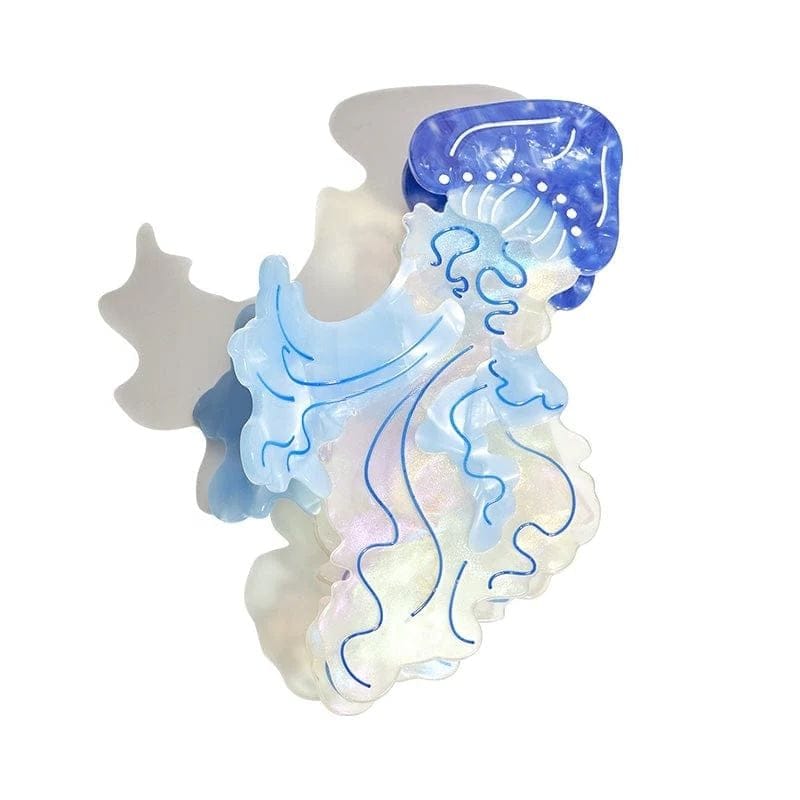 Jumbo Blue Giant Jellyfish Hair Claw