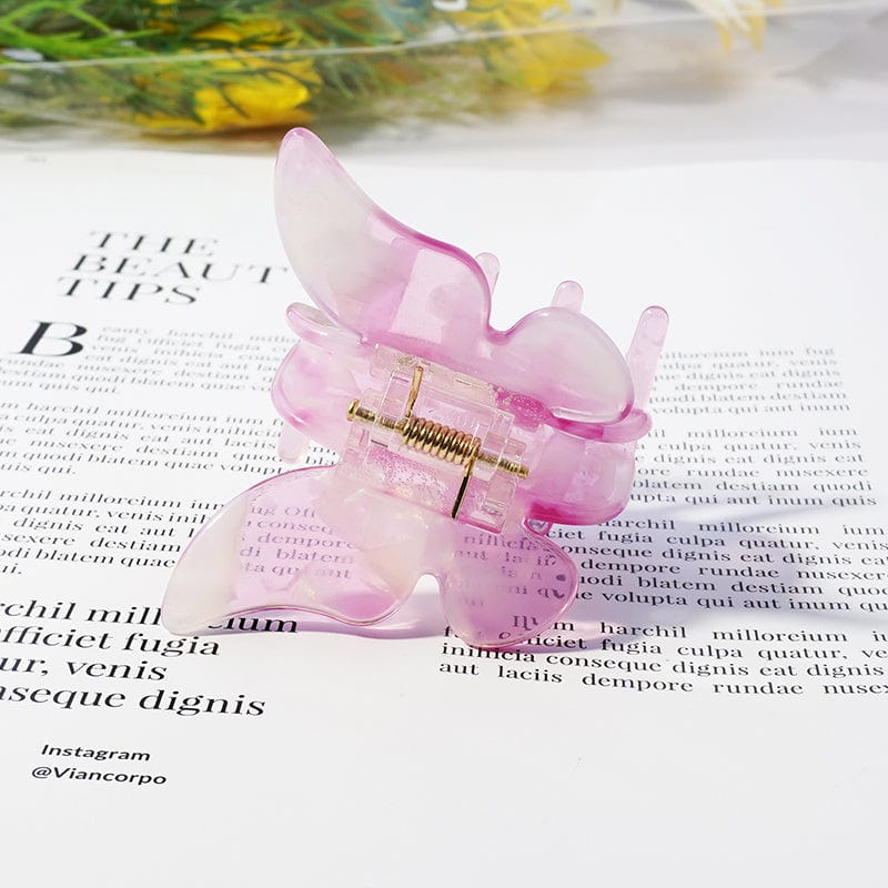 Lavender Gradient Butterfly Hair Claw