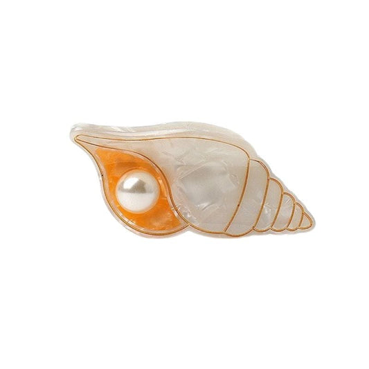 Pearl White Conch Hair Claw