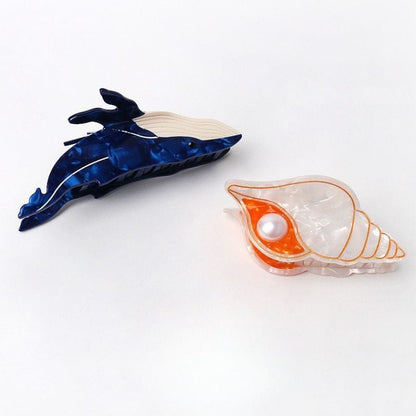 Pearl White Conch Hair Claw