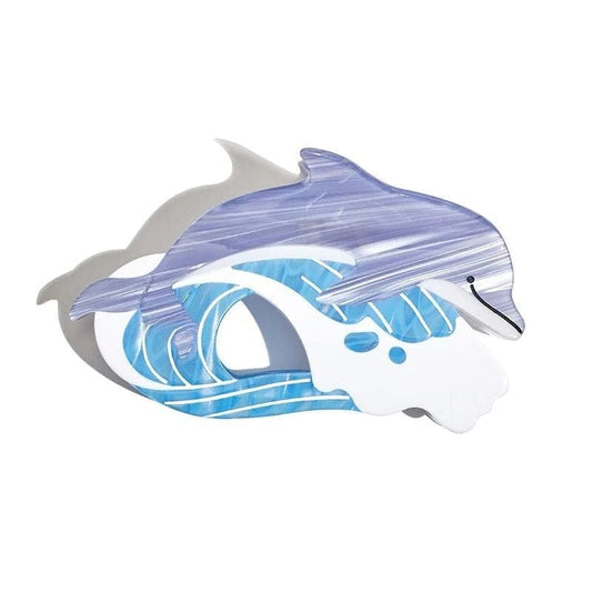 Jumbo Dolphin-Wave Hair Claw