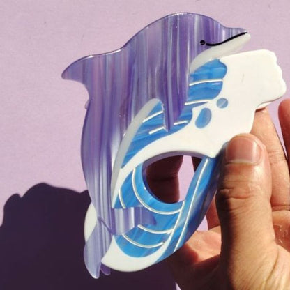 Jumbo Dolphin-Wave Hair Claw
