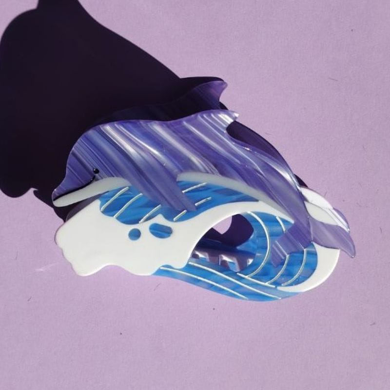 Jumbo Dolphin-Wave Hair Claw