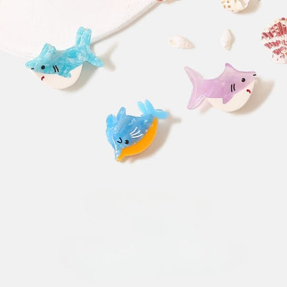 Mini Yellow & Blue Dolphin Hair Claw