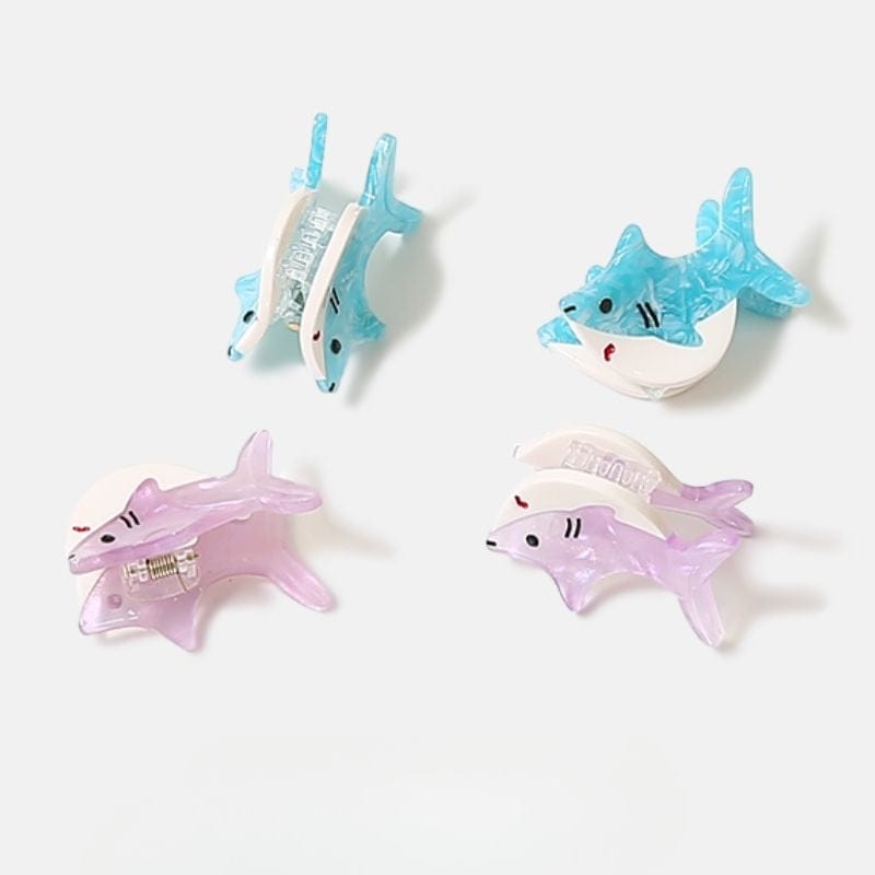 Mini Yellow & Blue Dolphin Hair Claw