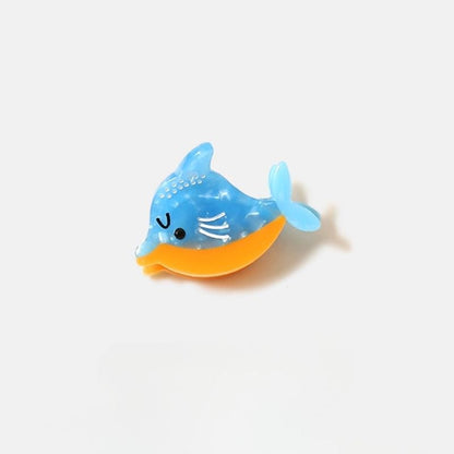 Mini Yellow & Blue Dolphin Hair Claw