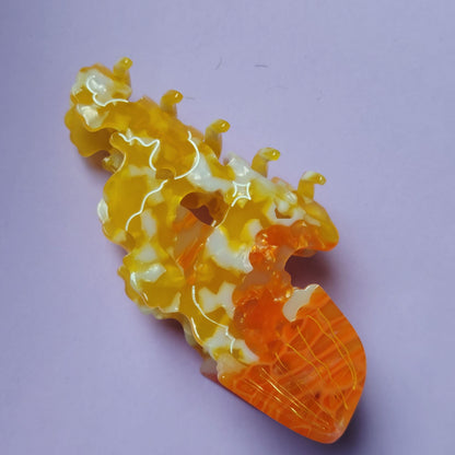 Large Golden Jellyfish Hair Claw