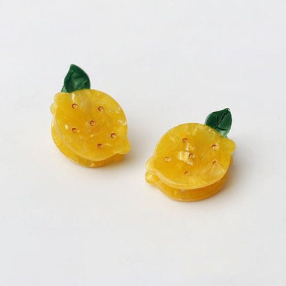 Mini Yellow Lemon Hair Claw