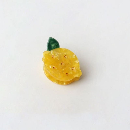 Mini Yellow Lemon Hair Claw