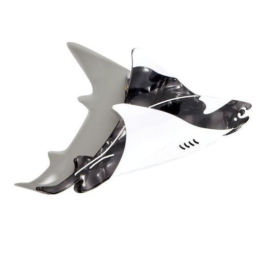 Jumbo Black Manta Ray Hair Claw