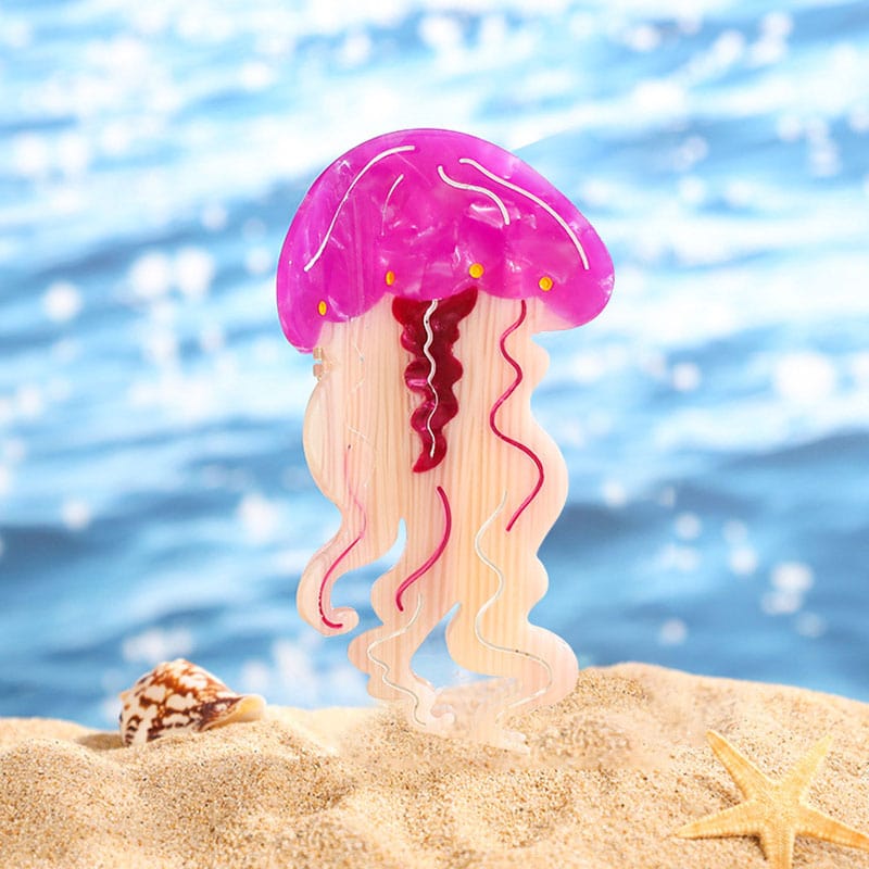 Medium Cartoon Purple Jellyfish Hair Claw